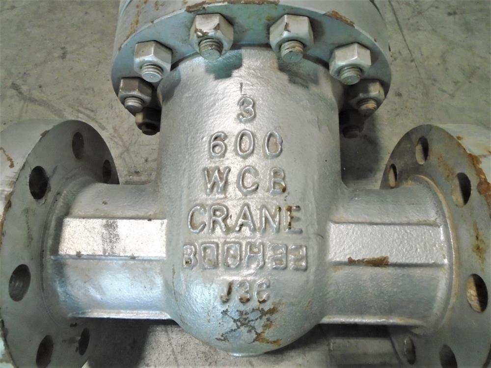 Crane 3" 600# WCB Gate Valve 76 XUF
